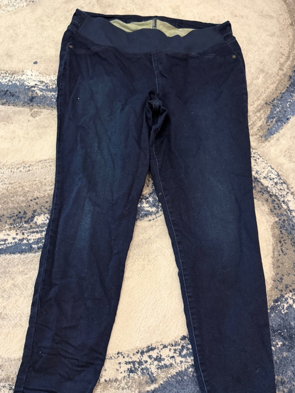 aGlow Maternity Dark Wash Stretch Jeggings Jeans Size 18